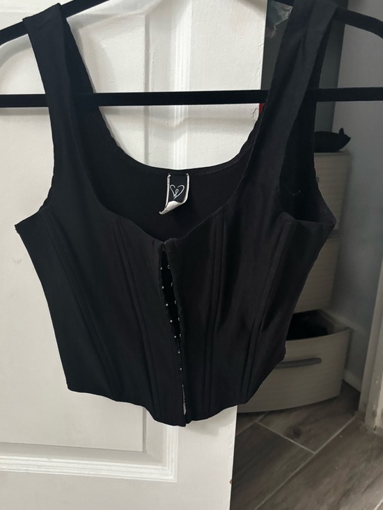 Windsor Tops - Windsor Black Corset-Style Camisole